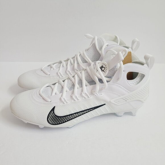 Nike Huarache 9 Elite Mid LAX Lacrosse Cleats FD0088-101 Size 12 White main image 5